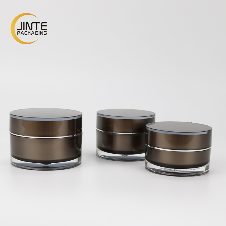 2020 Cosmetic Packaging 50ml Thick Wall Brown Face Cream Jar