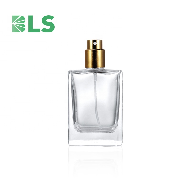 2020 Free Sample China Manufacturer 30ml Custom Spray Refillable 50ml Wholesale Luxury Empty Glass Square Perfume Bottle
