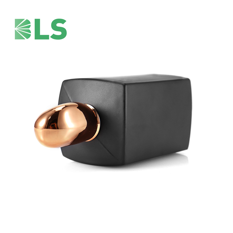 2020 Free Sample Luxury Manufacturer Wholesale 30ml 50ml 100ml Custom Empty Crimp Spray Square Black Glass Perfume Bottle