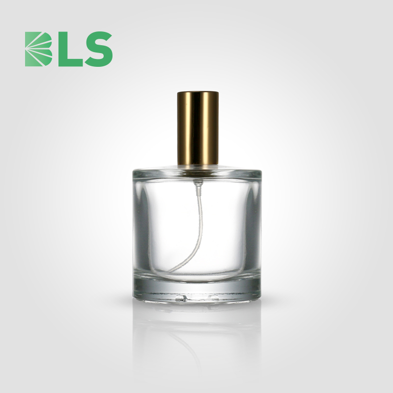 2020 Free Sample Manufacturer Wholesale Cosmetic 100ml 15/400  Crimp Spray Empty Glass Cylinder Round Clear Perfume Bottle