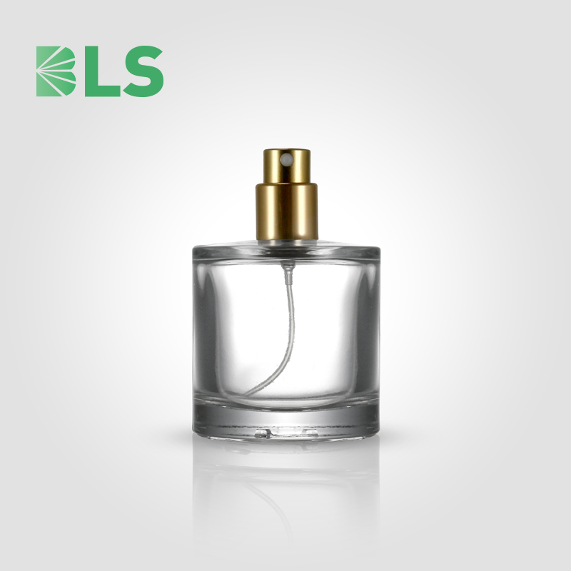 2020 Free Sample Manufacturer Wholesale Cosmetic 100ml 15/400 Crimp Spray Empty Glass Cylinder Round Clear Perfume Bottle