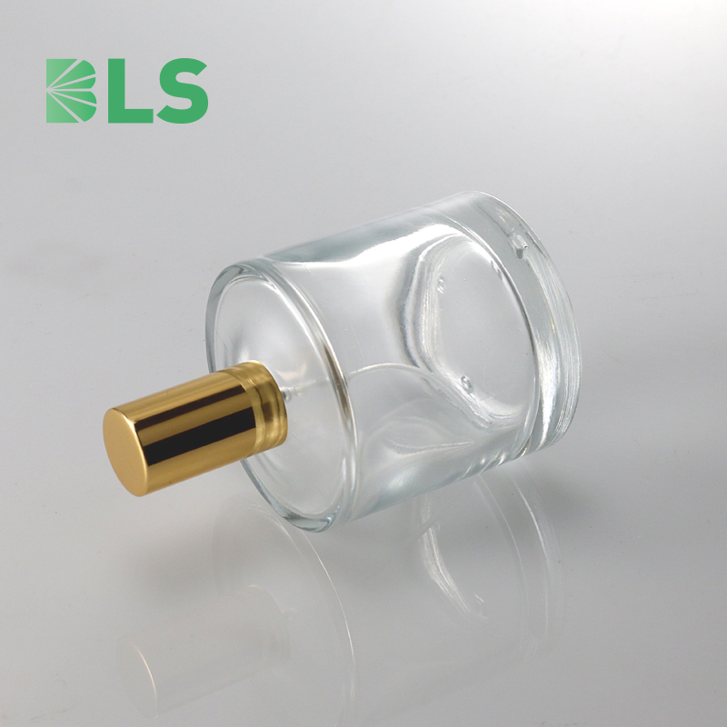 2020 Free Sample Manufacturer Wholesale Cosmetic 100ml 15/400 Crimp Spray Empty Glass Cylinder Round Clear Perfume Bottle