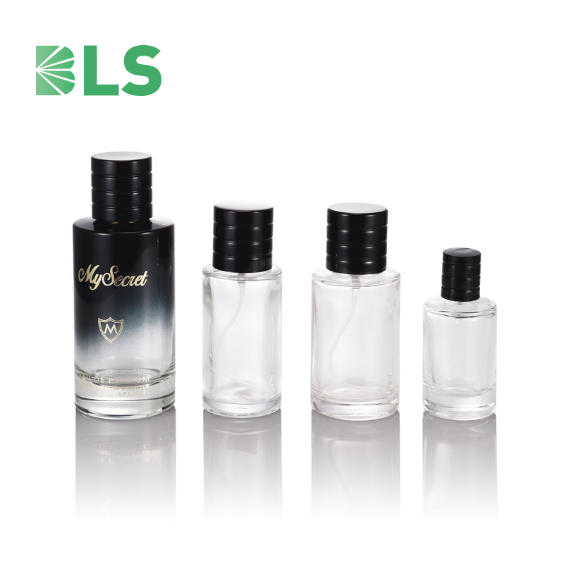 2020 Free Sample Manufacturer Wholesale Luxury Refillable Custom Cap 30ml 50ml 100ml Spray Black Empty Glass Perfume Bottles