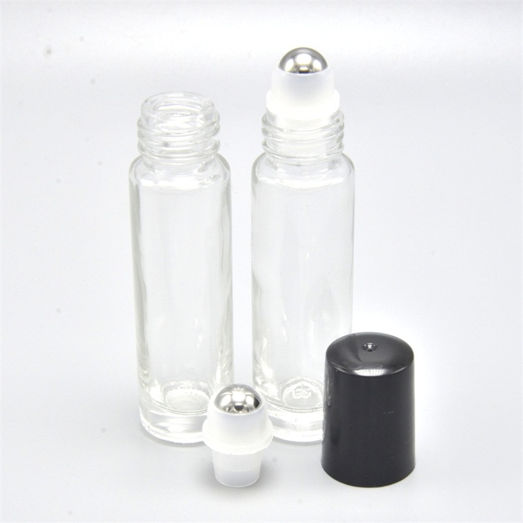 2020 Free Sample Wholesale 10ml round amber glass customized roller ball bottles for essential oils