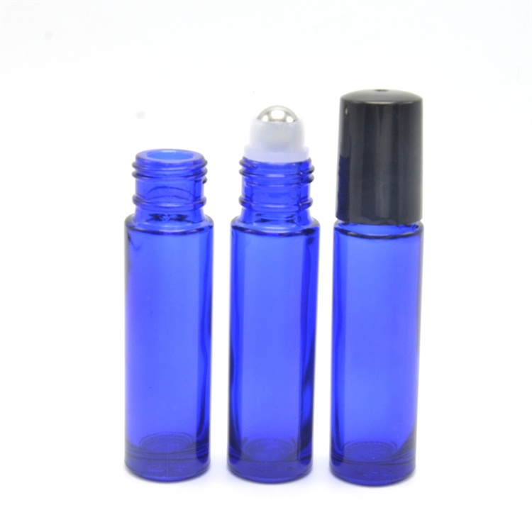 2020 Free Sample Wholesale 10ml round amber glass customized roller ball bottles for essential oils