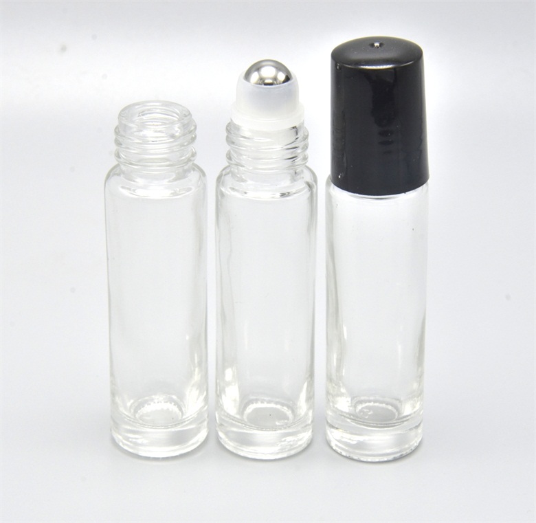 2020 Free Sample Wholesale 10ml round amber glass customized roller ball bottles for essential oils