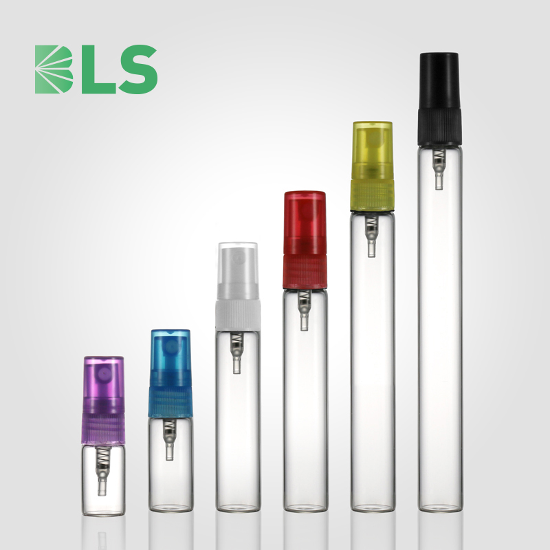 2020 Free Sample Wholesale pocket sized screw mini 2ml 5ml 10ml 15ml spray cylinder round glass spray bottle perfume