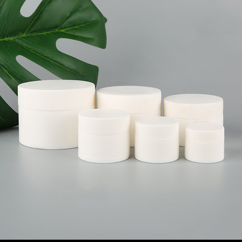 2020 Free Sample in stock frosted white Luxury Cosmetics 3g 5g 10g 15g 30g 50g 80g 1oz plastic Cosmetic Jars