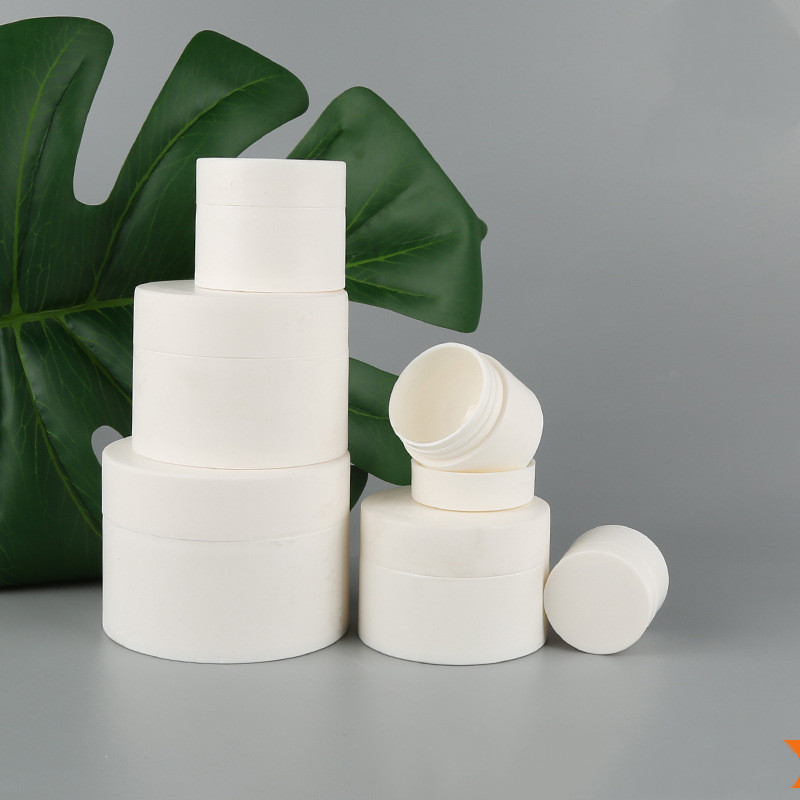 2020 Free Sample in stock frosted white Luxury Cosmetics 3g 5g 10g 15g 30g 50g 80g 1oz plastic Cosmetic Jars