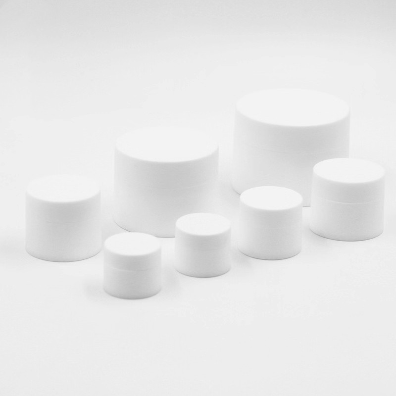 2020 Free Sample in stock frosted white Luxury Cosmetics 3g 5g 10g 15g 30g 50g 80g 1oz plastic Cosmetic Jars