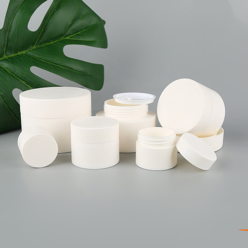 2020 Free Sample in stock frosted white Luxury Cosmetics 3g 5g 10g 15g 30g 50g 80g 1oz plastic Cosmetic Jars