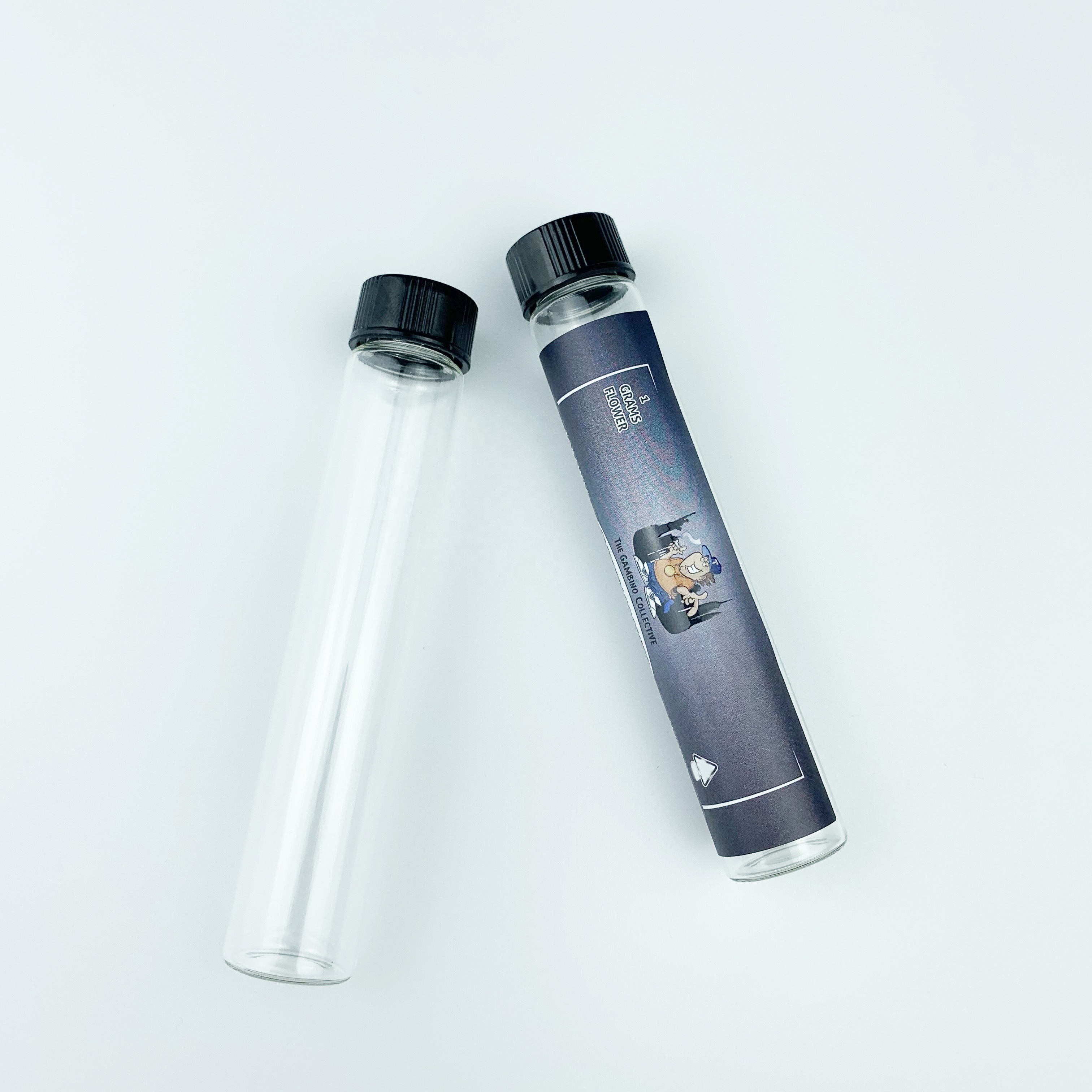 2020 Future Glass Pre Roll Tube with Label Top Sticker Hempblunts Joints Tube Vape 420 Packaging Custom Welcomed