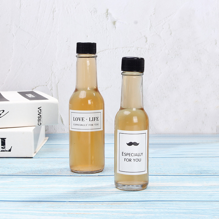 2020 High Quality100ml 150ml Glass Soy Sauce Hot Sauce Chili Sauce Bottles With Screw Cap