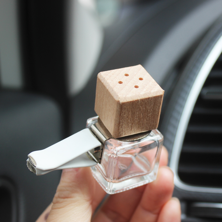 2020 High quality aroma art reed diffuser wood cover glass bottle fragrance oil perfume car outlet exhaust clamp