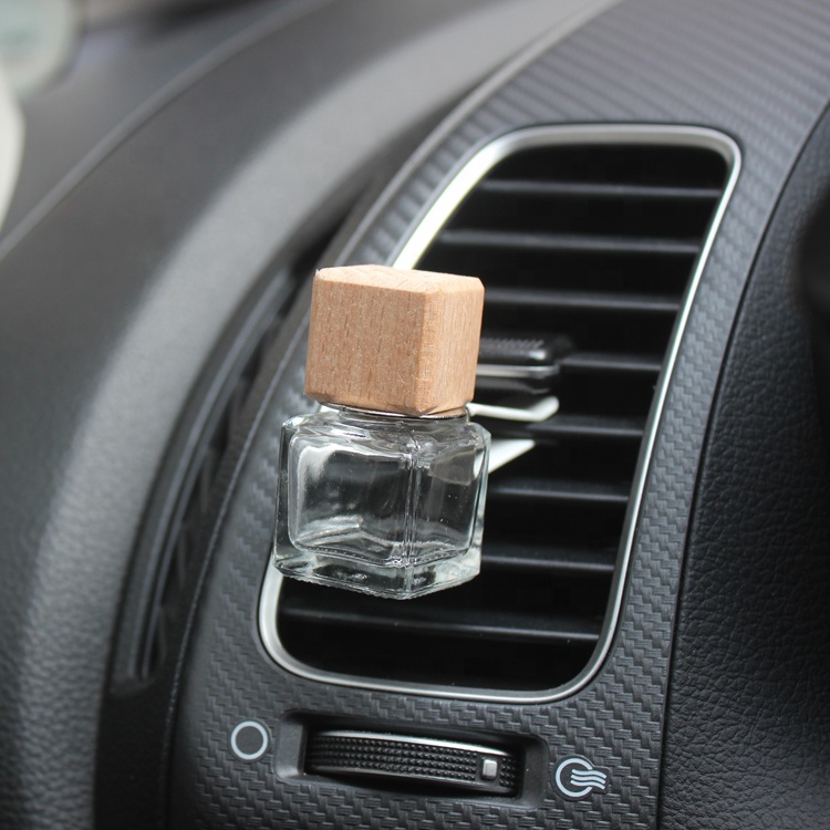2020 High quality aroma art reed diffuser wood cover glass bottle fragrance oil perfume car outlet exhaust clamp