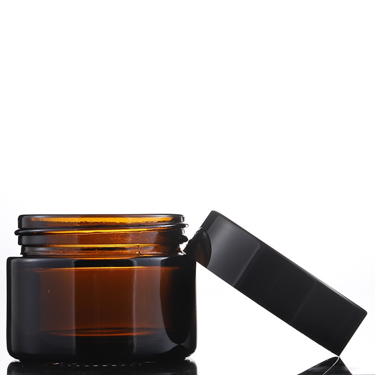 2020 Hot Sale 5g 10g 20g 30g 50g 60g 100g 120g Cream Bottle Glass Cosmetic Jar Dark Brown Glass Cream Bottle Jar Wholesale