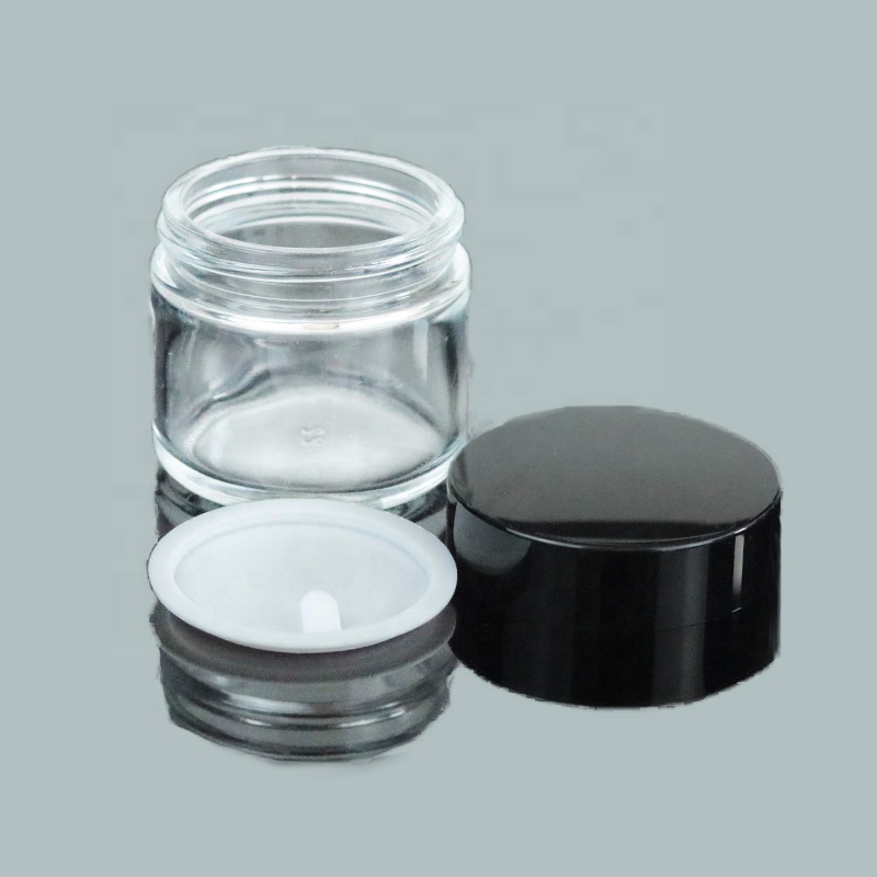 2020 Hot Sale 60ml 120ml Clear Round Cosmetic Glass Jar For Skin Care Cream (GJM33)