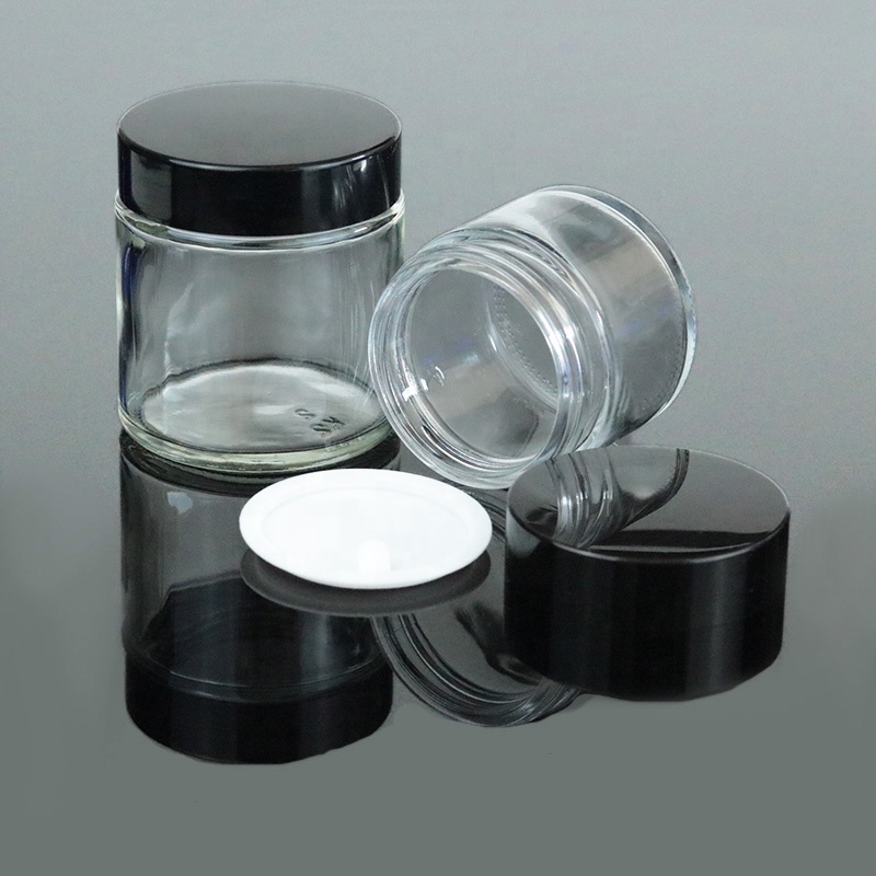 2020 Hot Sale 60ml 120ml Clear Round Cosmetic Glass Jar For Skin Care Cream (GJM33)