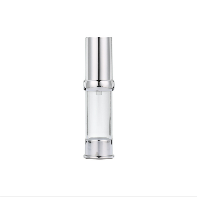 2020 Hot sell 20ml-50ml sliver aluminum pump spary lotion bottle packaging cosmetic lotion bottle with pump
