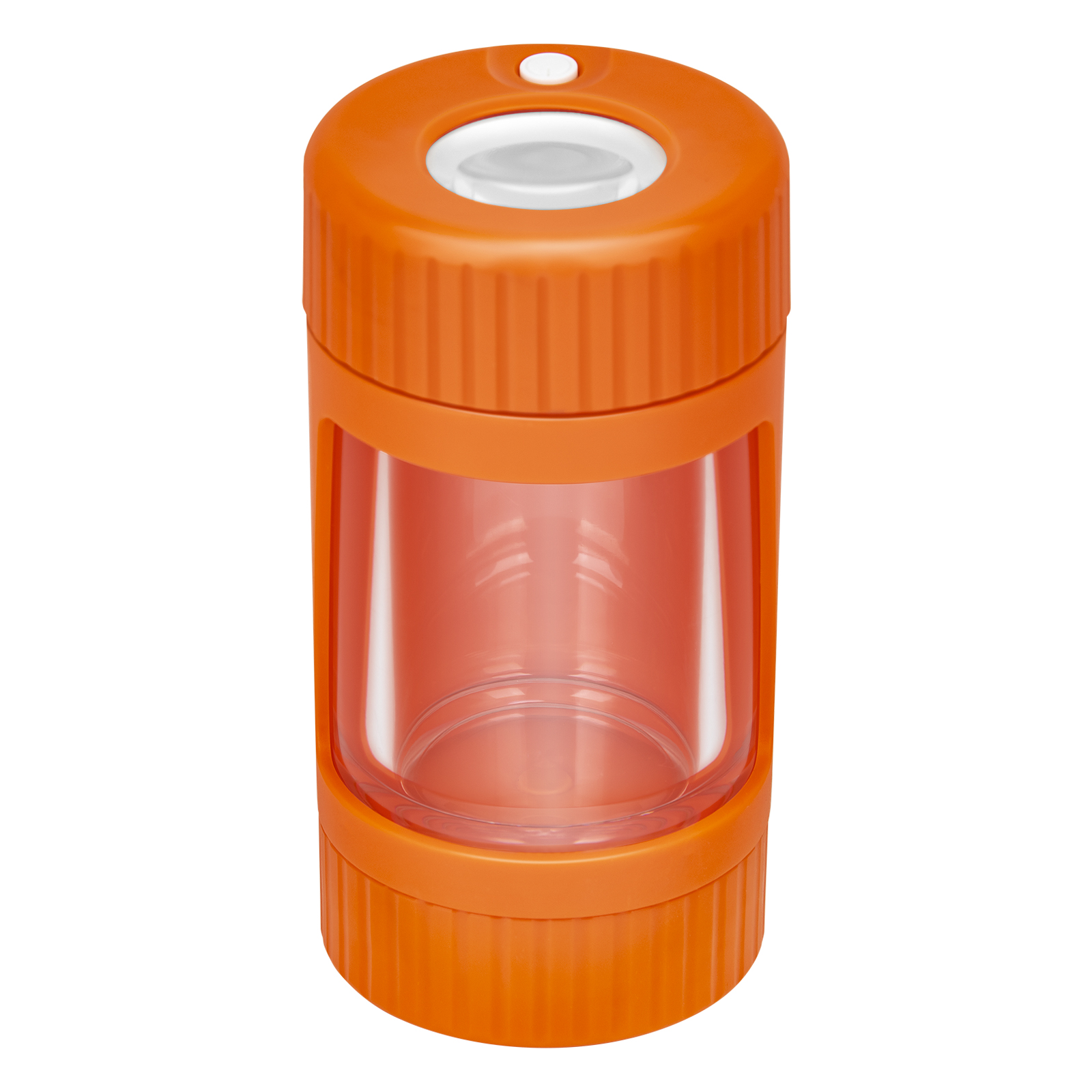 2020 Magnifying Weed Stash Jar Air Tight Glass Storage Herb Container LED Light Mag Jar with Grinder