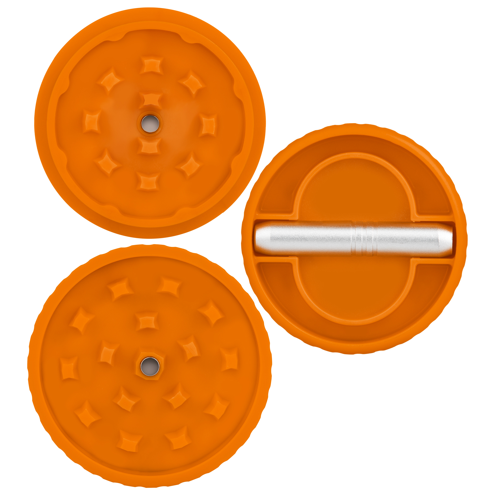 2020 Magnifying Weed Stash Jar Air Tight Glass Storage Herb Container LED Light Mag Jar with Grinder