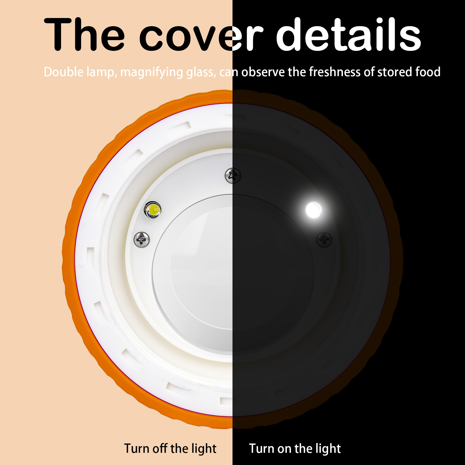 2020 Magnifying Weed Stash Jar Air Tight Glass Storage Herb Container LED Light Mag Jar with Grinder