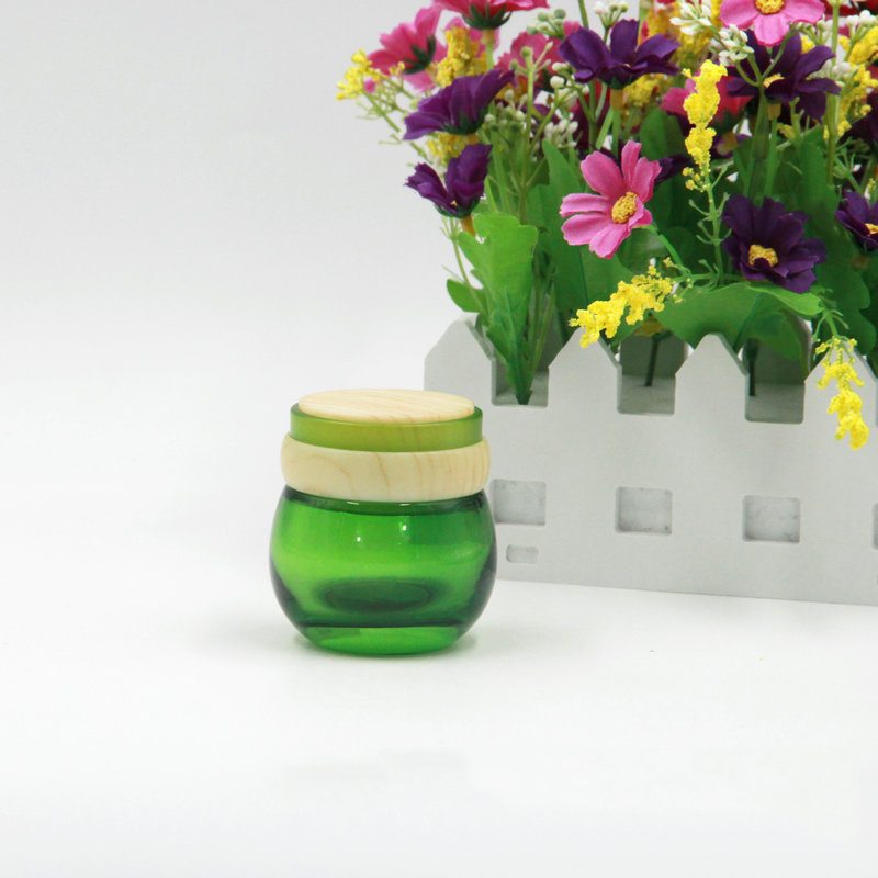 2020 NEW honey jars and glass jar cosmetics green glass cream jar