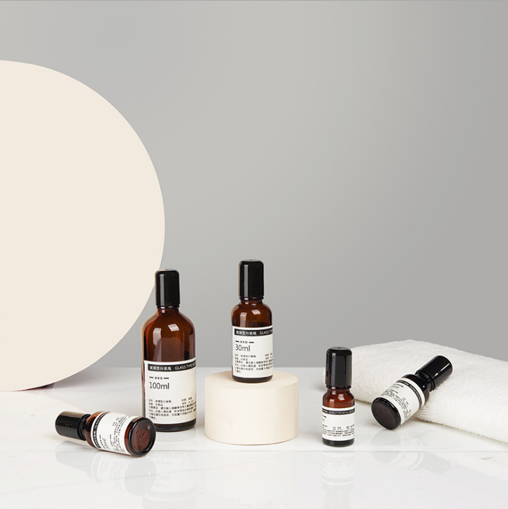 2020 New Amber clear perfume Empty 5ml 10ml 15ml 20ml 50ml 100ml Cosmetic Essential Oil Glass Roll On Bottle