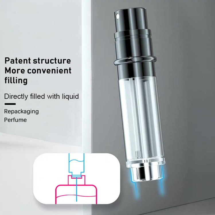 2020 New Arrival 5ml Leather Refillable Perfume Atomizer Mini Glass Bottle With Lid Decorative Perfume Bottle Small