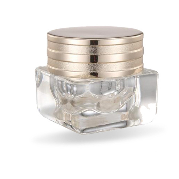 2020 New Arrival Golden Cap Diamond Glass Lotion Eye Cream 15g Cosmetic Glass Jar