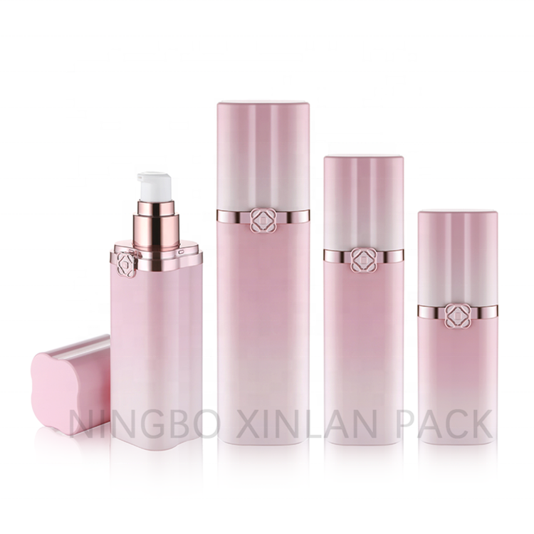 2020 New Arrival Square Shape Luxury Cosmetic Lotion Pump Bottle And Square Cream Jar Set