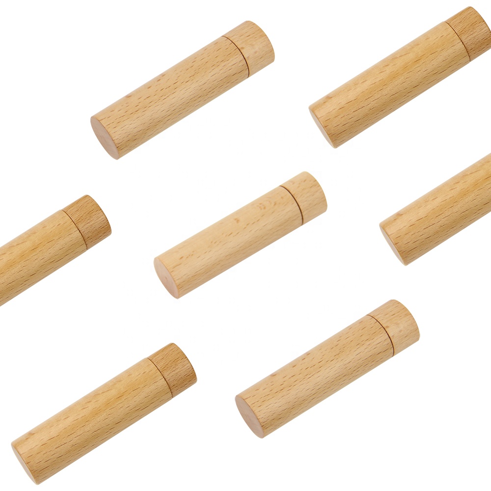 2020 New Arrival material Wood empty essential oil nasal inhale tube bottle with stick