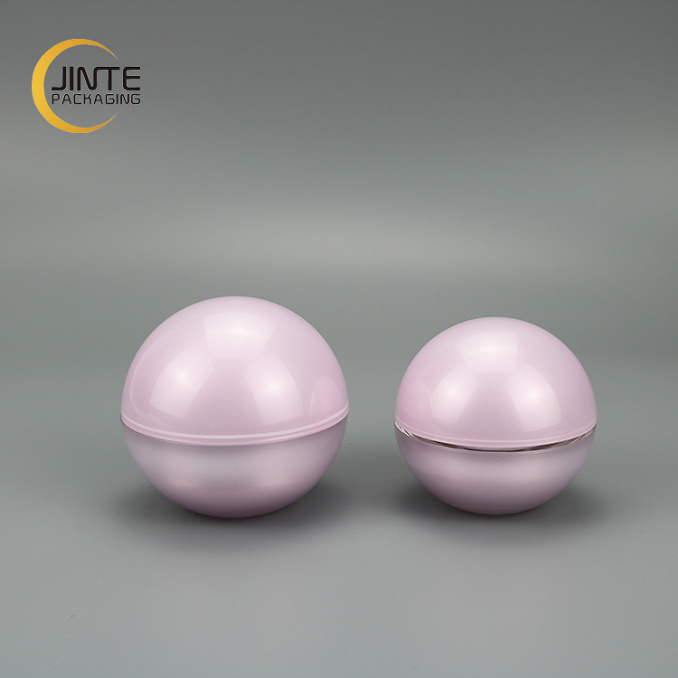 2020 New Cosmetic Packaging China Suppliers 15g 30g 50g Pink Ball Acrylic Cream Jar