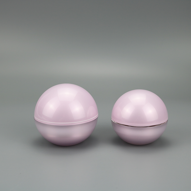 2020 New Cosmetic Packaging China Suppliers 15g 30g 50g Pink Ball Acrylic Cream Jar