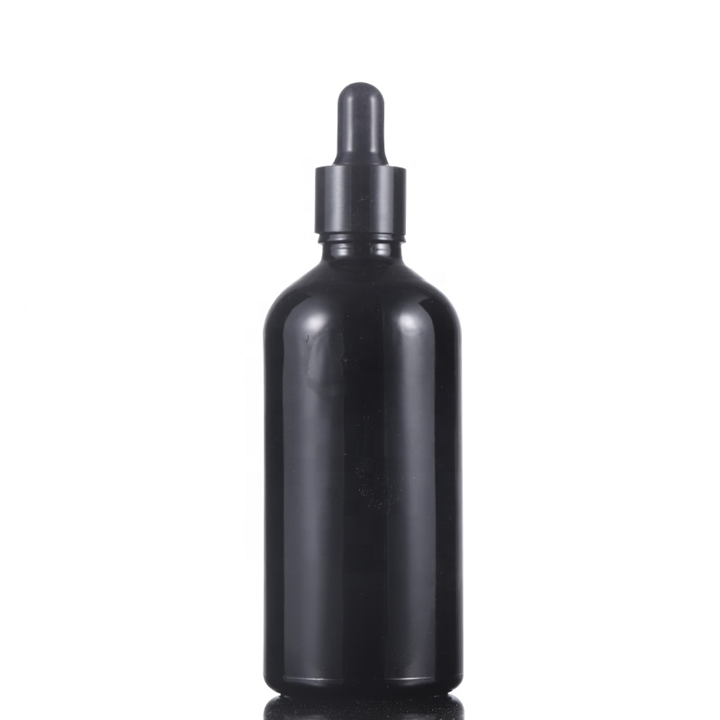 2020 New Design 5ml 10ml 15ml 20ml 30ml Black Glass Dropper Bottle For Essential Oil With Perfume