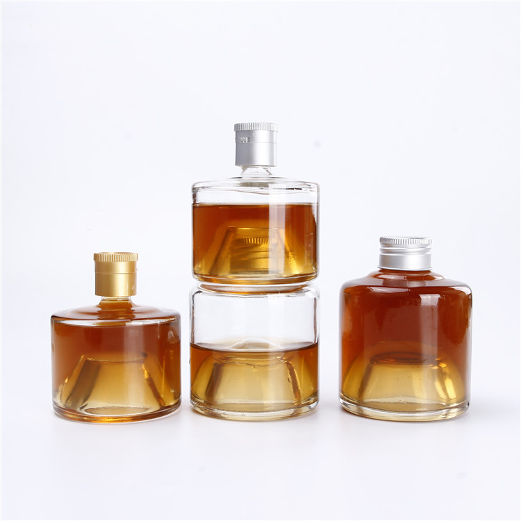 2020 New Design Empty Glass Stackable Bottle With Screw Lids 100ml 250ml 350ml 500ml