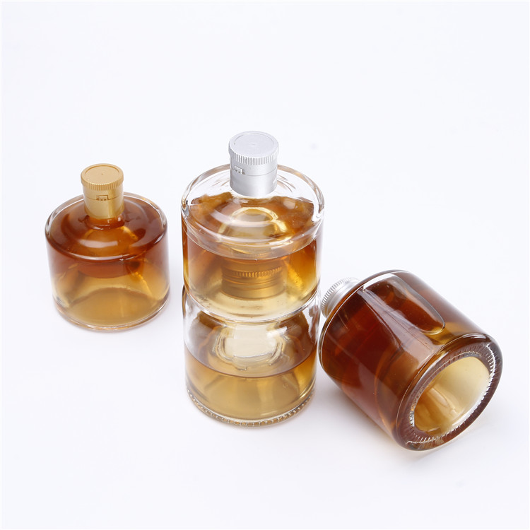 2020 New Design Empty Glass Stackable Bottle With Screw Lids 100ml 250ml 350ml 500ml