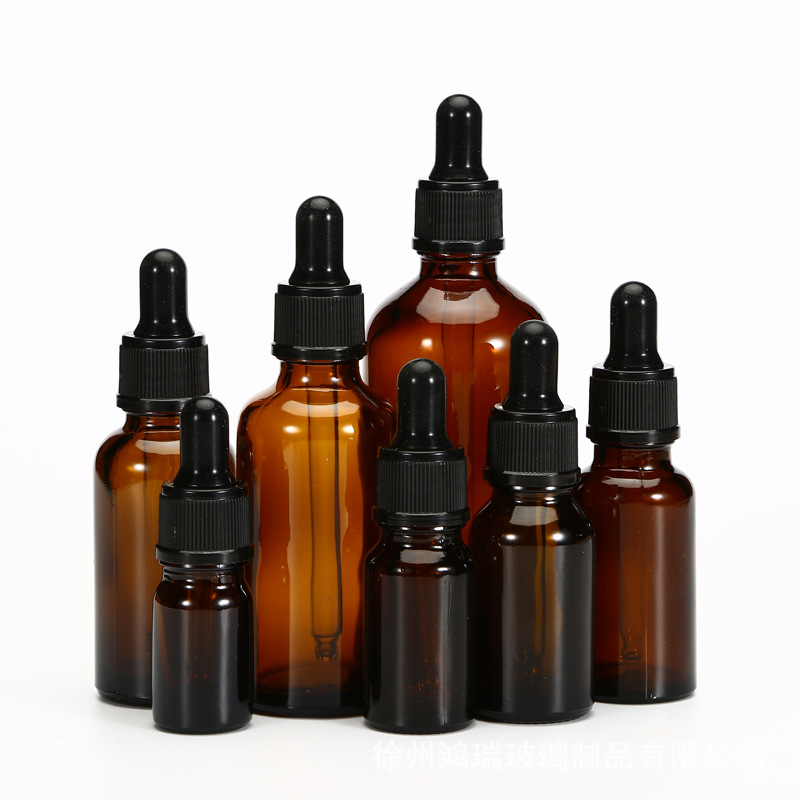 2020 New Design Wholesale 5ml 10ml 15ml 20ml 30ml 50ml 100ml Amber Glass Dropper Bottle For Oil With Liquid Medicine