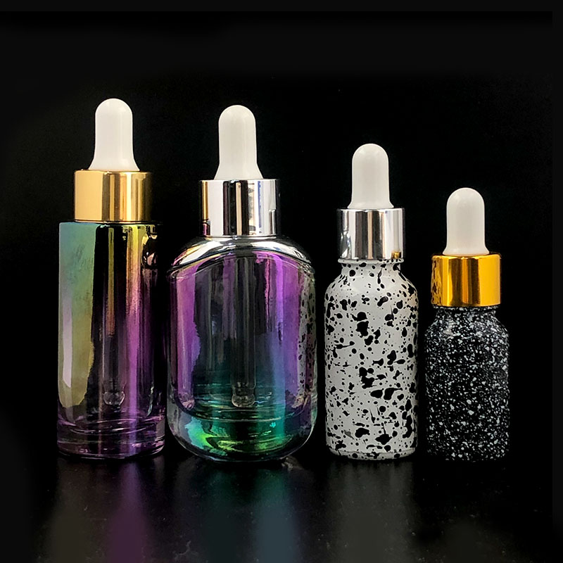 2020 New Design custom glass tincture bottle with dropper pipette cosmetic serum bottle