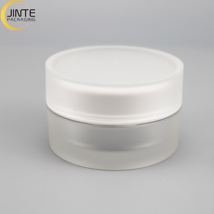 2020 New Product Facial Cream Packaging 1/2OZ 1OZ 2OZ 4OZ 6OZ Frosted Cosmetic Double Wall Acrylic Jar