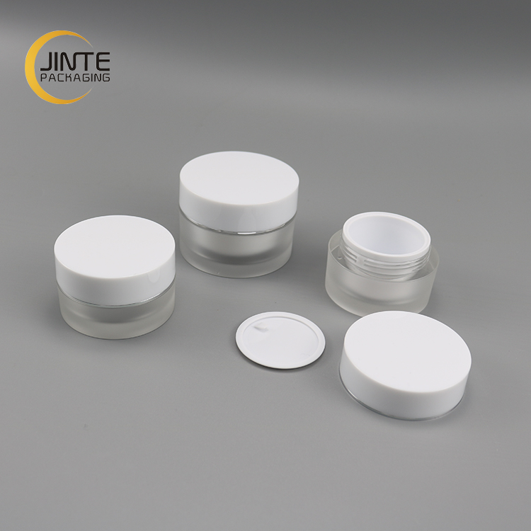 2020 New Product Facial Cream Packaging 1/2OZ 1OZ 2OZ 4OZ 6OZ Frosted Cosmetic Double Wall Acrylic Jar