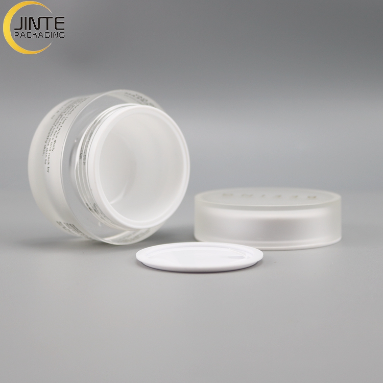 2020 New Product Facial Cream Packaging 1/2OZ 1OZ 2OZ 4OZ 6OZ Frosted Cosmetic Double Wall Acrylic Jar