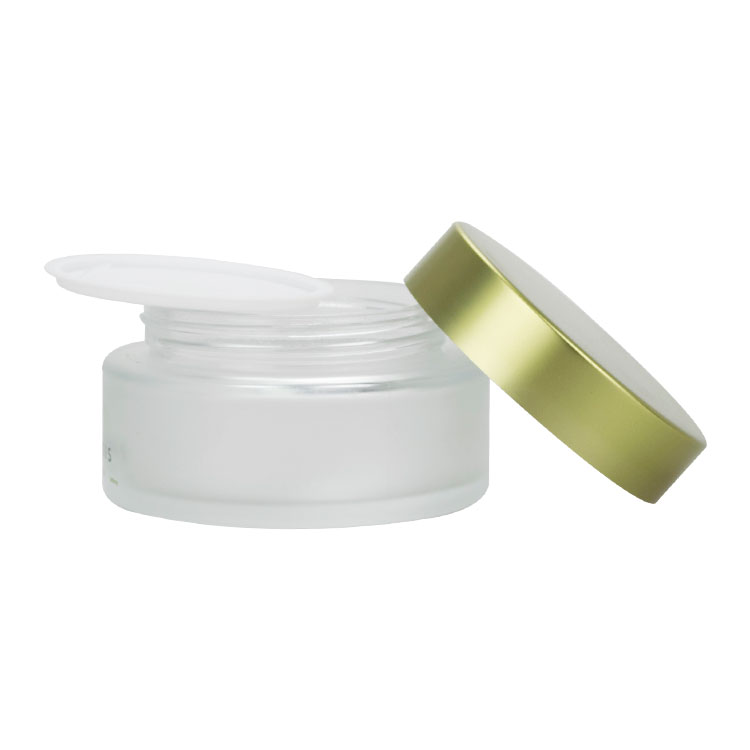 2020 New Product cosmetic packaging 30g 50g 100g Smaller Diameter Lid Frosted Glass Cream Jar