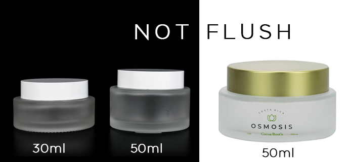 2020 New Product cosmetic packaging 30g 50g 100g Smaller Diameter Lid Frosted Glass Cream Jar