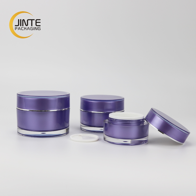 2020 New Products 50g Cosmetic Pot Containers Acrylic Cream Jar with Customized Colors