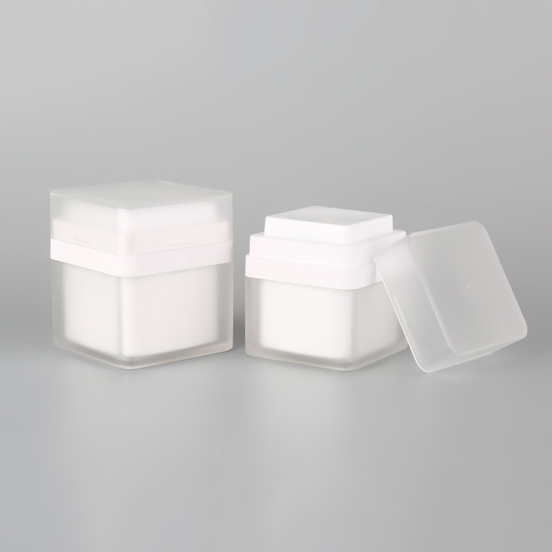 2020 New design Custom printed cosmetic acrylic Airless jar white 30g 50g