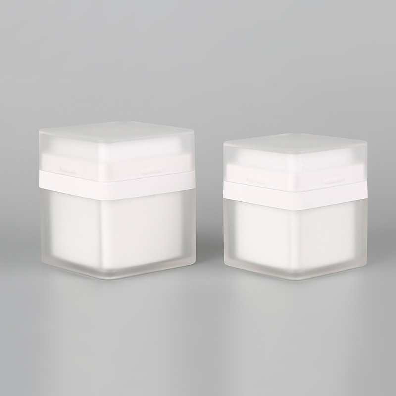 2020 New design Custom printed cosmetic acrylic Airless jar white 30g 50g