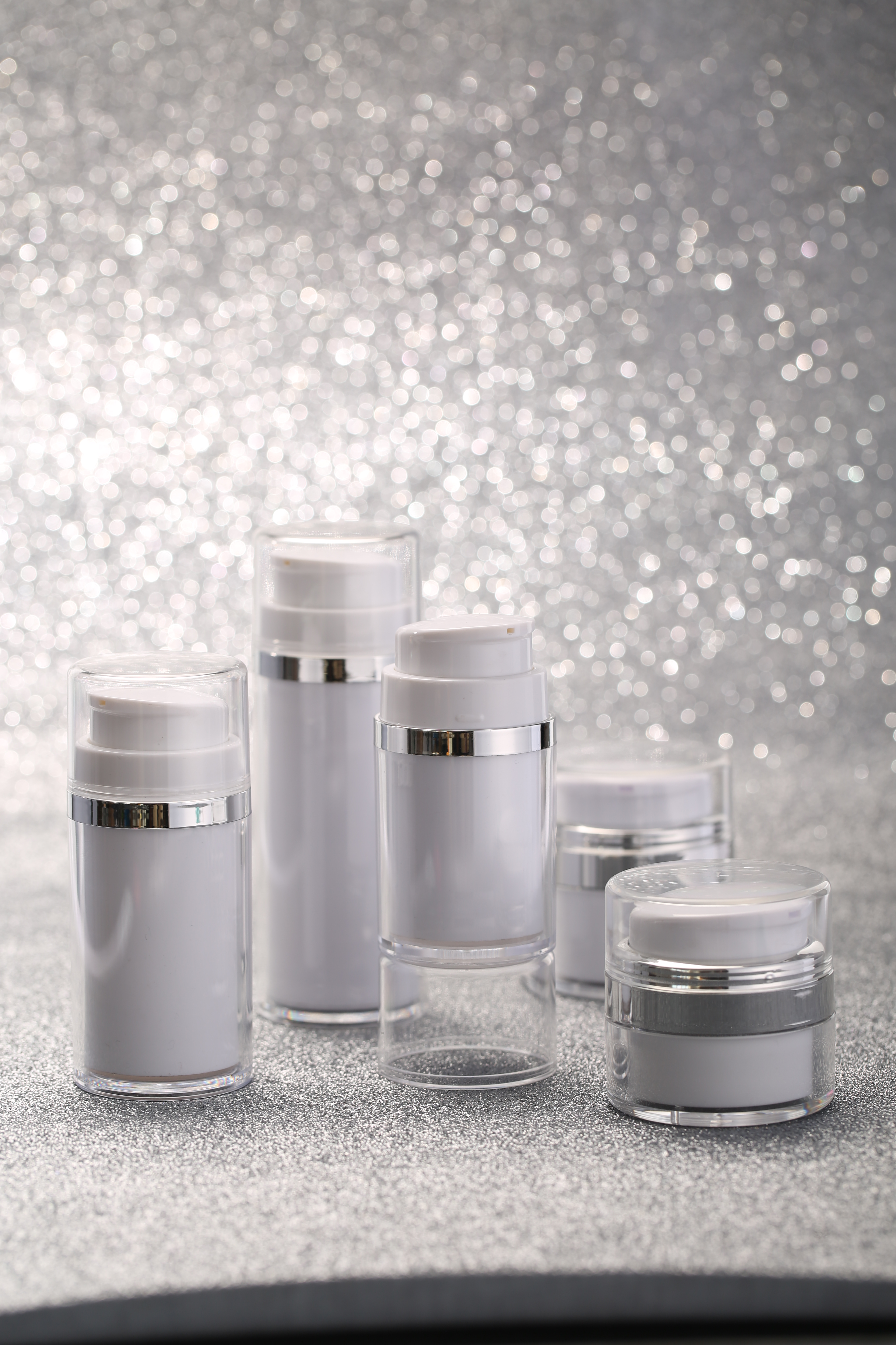 2020 New design Empty containers beautiful colorful cosmetic set Airless bottle 30ml 50ml 80ml