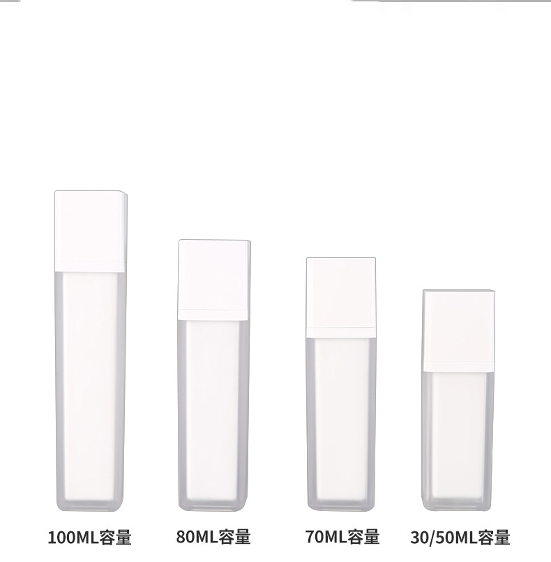 2020 New design Empty containers beautiful white printing cosmetic set Lotion bottle 30ml 50ml 70ml 80ml 100ml