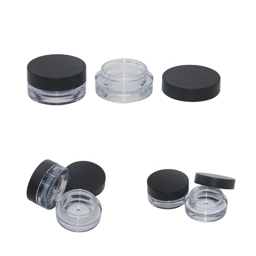2020 New design black empty cosmetic jar container packaging packing
